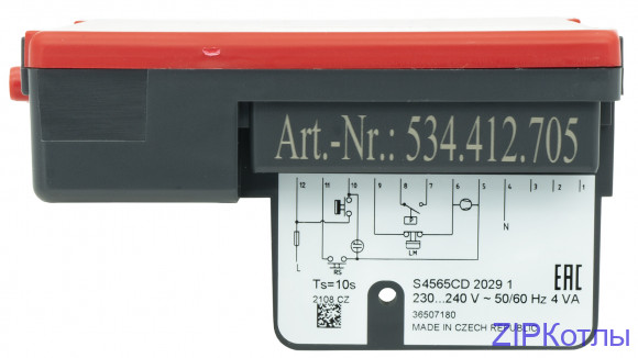 Контроллер управления горением Resideo S4565 CD2029 534.412.705, 39808380 S4565CD2029