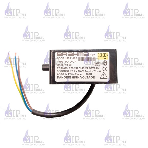 ЭЛЕКТРОННЫЙ ТРАНСФОРМАТОР РОЗЖИГА BRAHMA TC1LVCA (180MM U 22/24) 15911002, 246.820.017, 15911000, 15911001