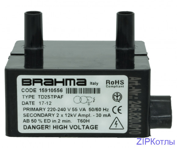 Трансформатор Brahma блок розжига TD2STPAF 15910556 блок поджига (246.820.010)_2 Трансформатор Brahma блок розжига TD2STPAF 15910556 блок поджига (246.820.010)_2