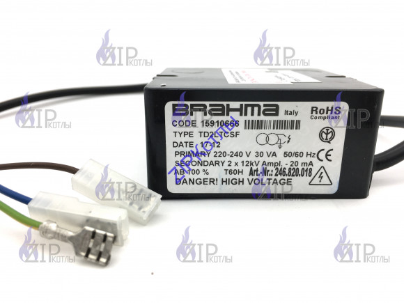 ЭЛЕКТРОННЫЕ ТРАНСФОРМАТОРЫ РОЗЖИГА BRAHMA TD2LTCSF (570MM VVX 22/24), 15910666, 246.820.018_1