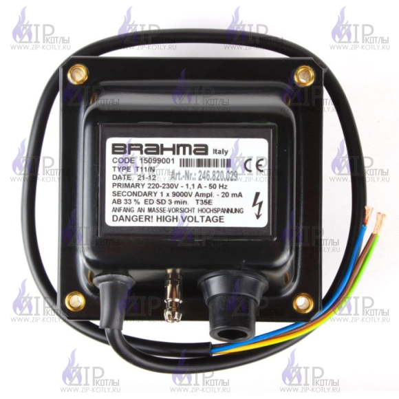 Трансформатор розжига Brahma T11/N 15099001 Трансформатор розжига Brahma T11/N 15099001