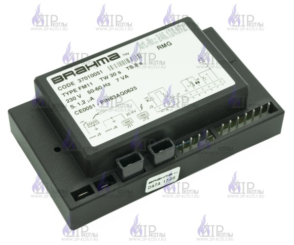 Блок управления горением Brahma FM11, 37010051 контролер 4 топочник 246.124.072_3 Блок управления горением Brahma FM11, 37010051 контролер 4 топочник 246.124.072_3