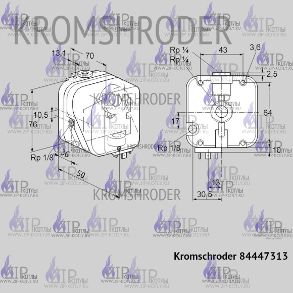 Датчики-реле давления Kromschroder DG 10U-5T code 84447313 Датчики-реле давления Kromschroder DG 10U-5T code 84447313