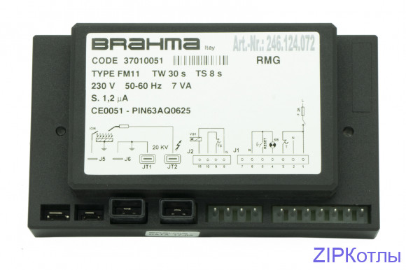 Блок управления горением Brahma FM11, 37010051 контролер 3 топочник 246.124.072