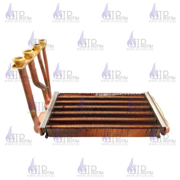 Битермический теплообменник 350 мм Junkers, Bosch 28 кВт 87154065860 Битермический теплообменник 350 мм Junkers, Bosch 28 кВт 87154065860