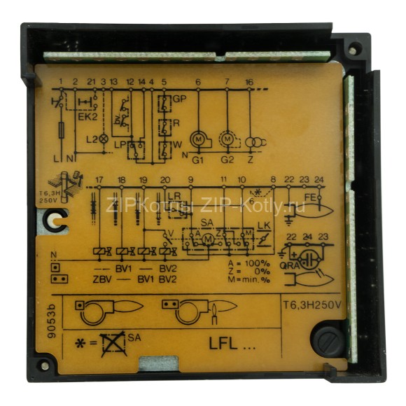 Автомат горения Siemens LFL1.333 топочник 884.124.019_3 Белый фон
