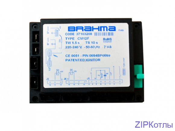 Контроллер управления горением BRAHMA CM12F 1,5 10 0,5 22/24 F, 37103208
