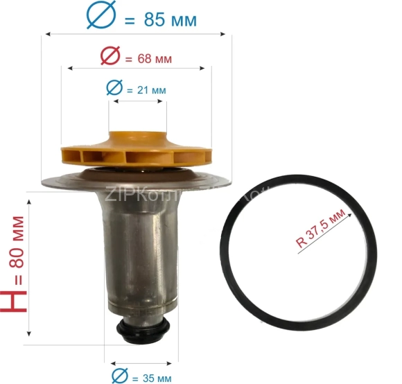 Ротор насоса котла Bosch Buderus, Protherm для Wilo TSL 12/5, INTVACL 15-5_1