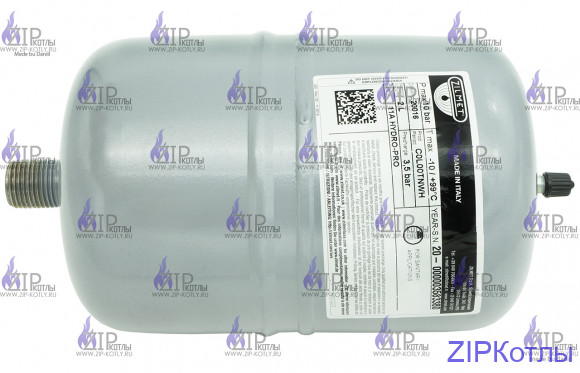 Расширительная емкость OEM-PRO 2L, d=125 mm, H=187mm, 10 Бар 1/2" Серый 39818200 6VASOESP16