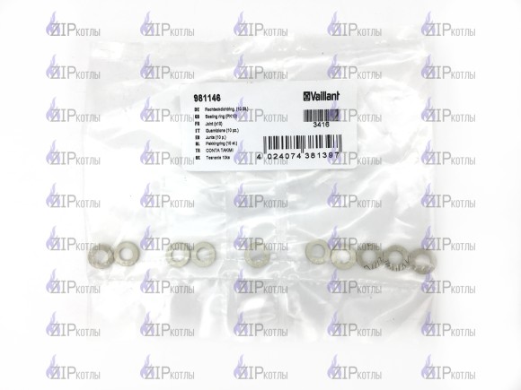 Комплект прокладок прямоугольного сечения (10 шт) Vaillant 981146 Комплект прокладок прямоугольного сечения (10 шт) Vaillant 981146
