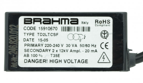 Трансформатор TD2LTСSF 15910670 блок розжига Brahma блок поджига (246.820.012)_