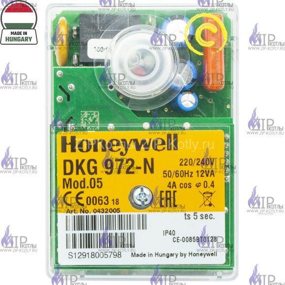 Блок управления горением Honeywell для Elco DKG972-N mod.05 0432005U