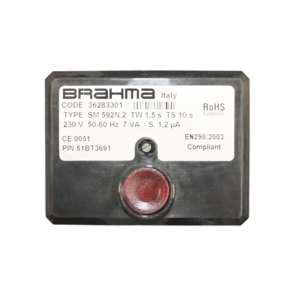 Блок управления горением Brahma 110V SM592N.2 36283301_3 Блок управления горением Brahma 110V SM592N.2 36283301_3