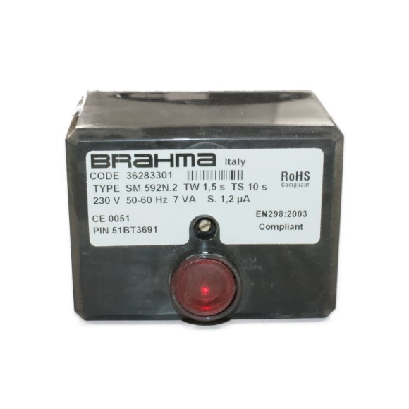 Блок управления горением Brahma 110V SM592N.2 36283301 Блок управления горением Brahma 110V SM592N.2 36283301