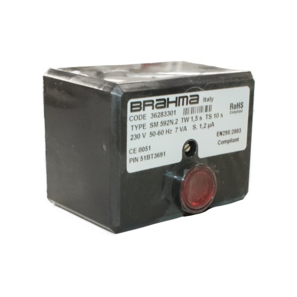 Блок управления горением Brahma 110V SM592N.2 36283301_1 Блок управления горением Brahma 110V SM592N.2 36283301_1