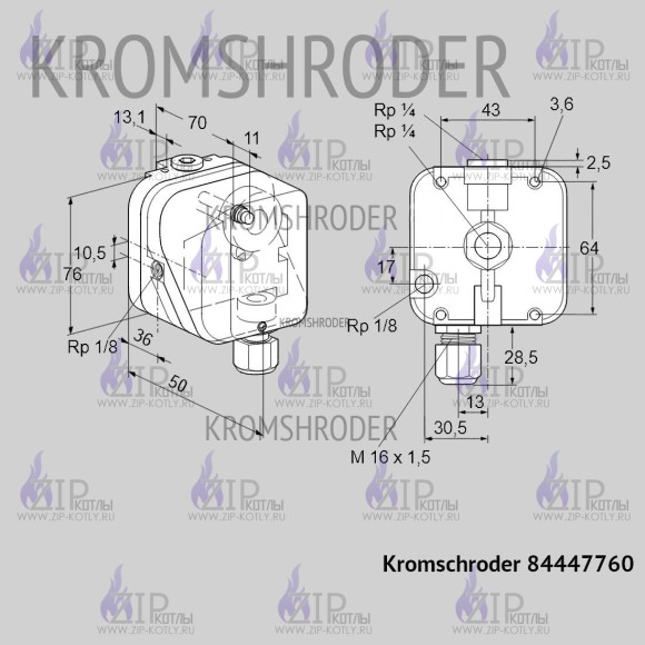 Датчик-реле давления Kromschroder DG500N-3 84447760_4 Датчик-реле давления Kromschroder DG500N-3 84447760_4