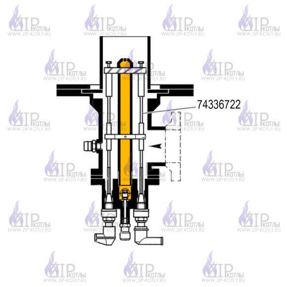 Электрод розжига и контроля пламени Kromschroder BR 100 L135 74336722