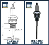 Свеча электрод розжига контроля пламени Ignitors BERU ZE 14-12-800 A1 0009340062 Свеча электрод розжига контроля пламени Ignitors BERU ZE 14-12-800 A1 0009340062