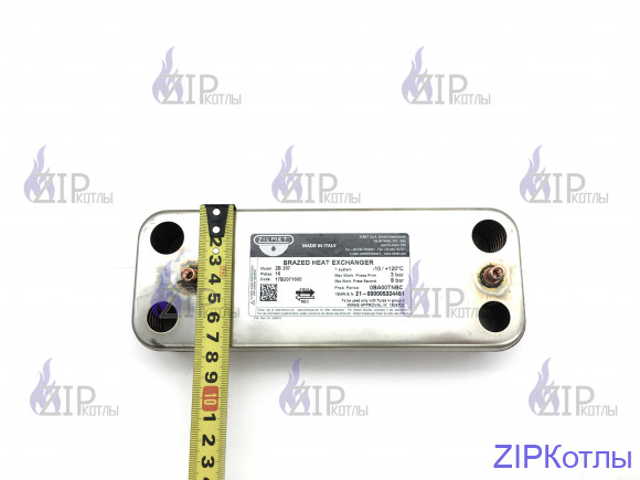 Теплообменник вторичный ГВС Zilmet 16 пл 158mm для Baxi 5686680 17B2071600