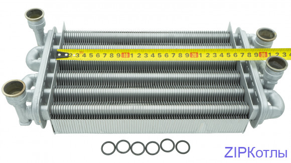 Битермический теплообменник MainFour с прокладками Baxi 616170 Бакси JJJ000616170 _