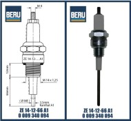 Свеча Электрод контроля пламени 66 мм Ignitors BERU ZE 14-12-66 A1 0009340094 Свеча Электрод контроля пламени 66 мм Ignitors BERU ZE 14-12-66 A1 0009340094