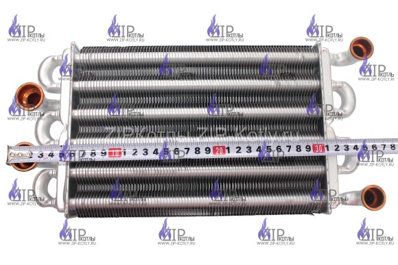 Битермический теплообменник 28квт 260мм alphatherm roda immergas 95263475 KENTATSU 24-1CS 7020120014