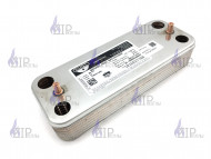Теплообменник вторичный ГВС ZILMET 14 пластин 166мм для Baxi Protherm Demrad 0020119606 0020119605 17B2071206 711613000 711612600 71161280