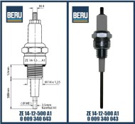 Свеча Электрод контроля пламени Ignitors BERU ZE 14-12-500 A1 0009340043 Свеча Электрод контроля пламени Ignitors BERU ZE 14-12-500 A1 0009340043