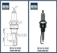 Электрод Свеча зажигания 47 мм Ignitors BERU ZK 14-12-35 A1 0004400405 Электрод Свеча зажигания 47 мм Ignitors BERU ZK 14-12-35 A1 0004400405