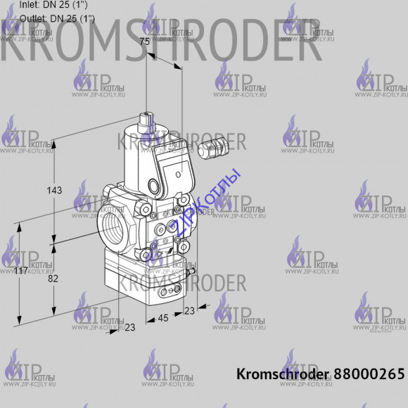 Газовый электромагнитный клапан Kromschroder VAD125R/NW-100A 88000265_6 Газовый электромагнитный клапан Kromschroder VAD125R/NW-100A 88000265_6