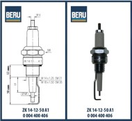 Электрод свеча зажигания Ignitors BERU ZK 14-12-50 A1 0004400406 Электрод свеча зажигания Ignitors BERU ZK 14-12-50 A1 0004400406