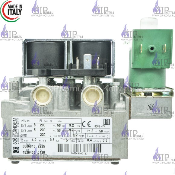 Газовый клапан регулятор подачи газа  SIT 836010 Tandem 0020025242 для Protherm 63AP7060/4 Медведь 20,30,40 KLOS-11/12.