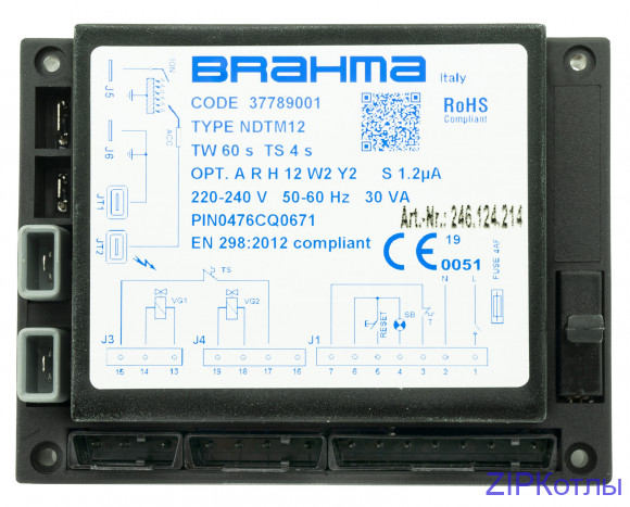 Блок управления горением NDTM12 Brahma 37789001
