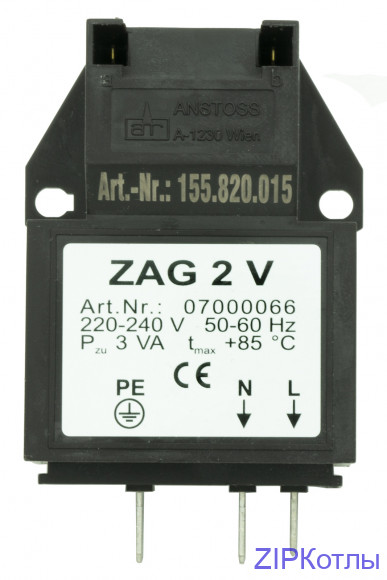 Трансформатор розжига Anstoss для Baxi ZAG 2 V 07000066 8435220 155.820.015
