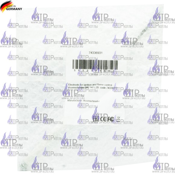Свеча электрод розжига и контроля пламени Ignitors Kromschroder BR 140 L35 code 74336931_3