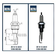 Электрод свеча зажигания 38 мм Ignitors Beru ZK 14-12-28 A1 0004400404 Электрод свеча зажигания 38 мм Ignitors Beru ZK 14-12-28 A1 0004400404