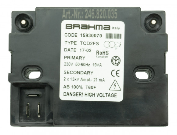 Трансформатор Brahma  TCD2FS блок поджига 15930070 Блок розжига (246.820.035)_