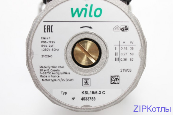 Двигатель циркуляционного насоса WILO KSL15-5 82W 39810560  (7)