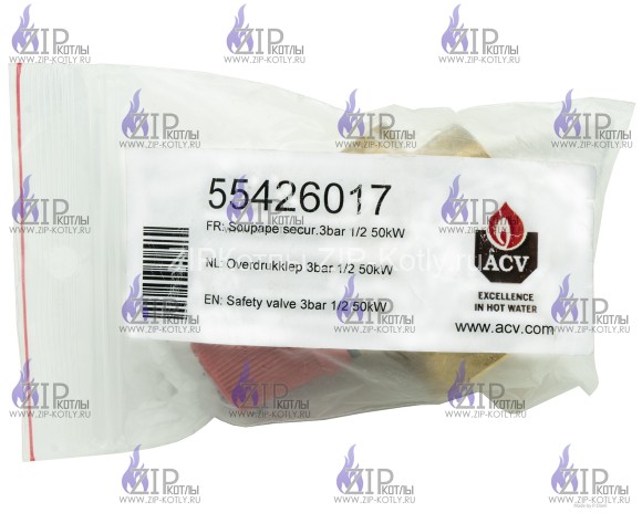 Предохранительный клапан ACV 3 бар D:-вх. 1/2" D:-вых. 3/4" 55426017 Предохранительный клапан ACV 3 бар D:-вх. 1/2" D:-вых. 3/4" 55426017