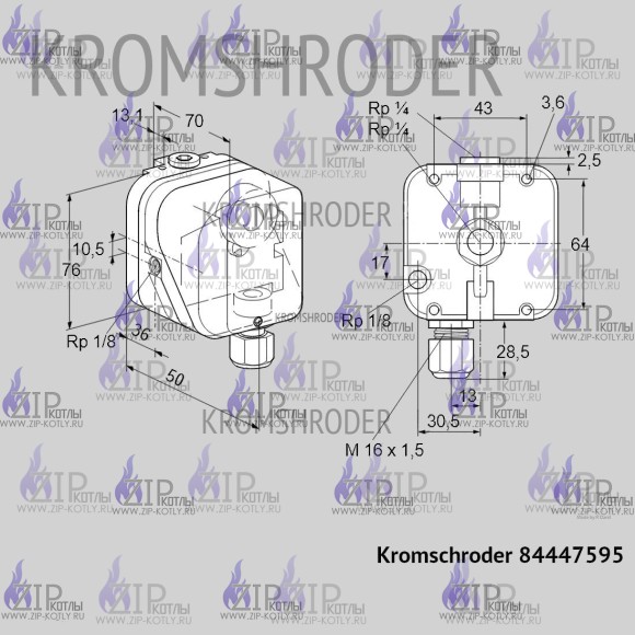Датчики-реле давления Kromschroder DG 400U-3 code 84447595