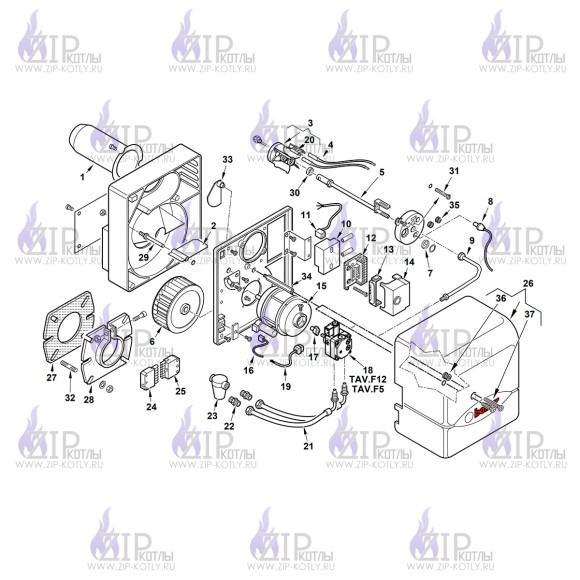Дизельная горелка BTL 6 Baltur 35510010 от 31.9 до 74.3 кВт_1