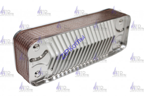 PHE.046 Теплообменник вторичный ГВС HRALE 16 пластин 156 мм для Baxi Protherm Demrad